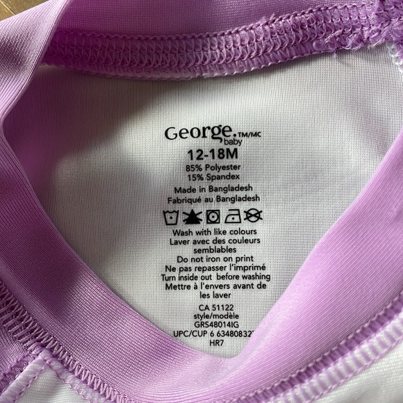 🌻5/$15🌻 George Swim Shirt Rashguard 12-18M - Picture 3 of 4